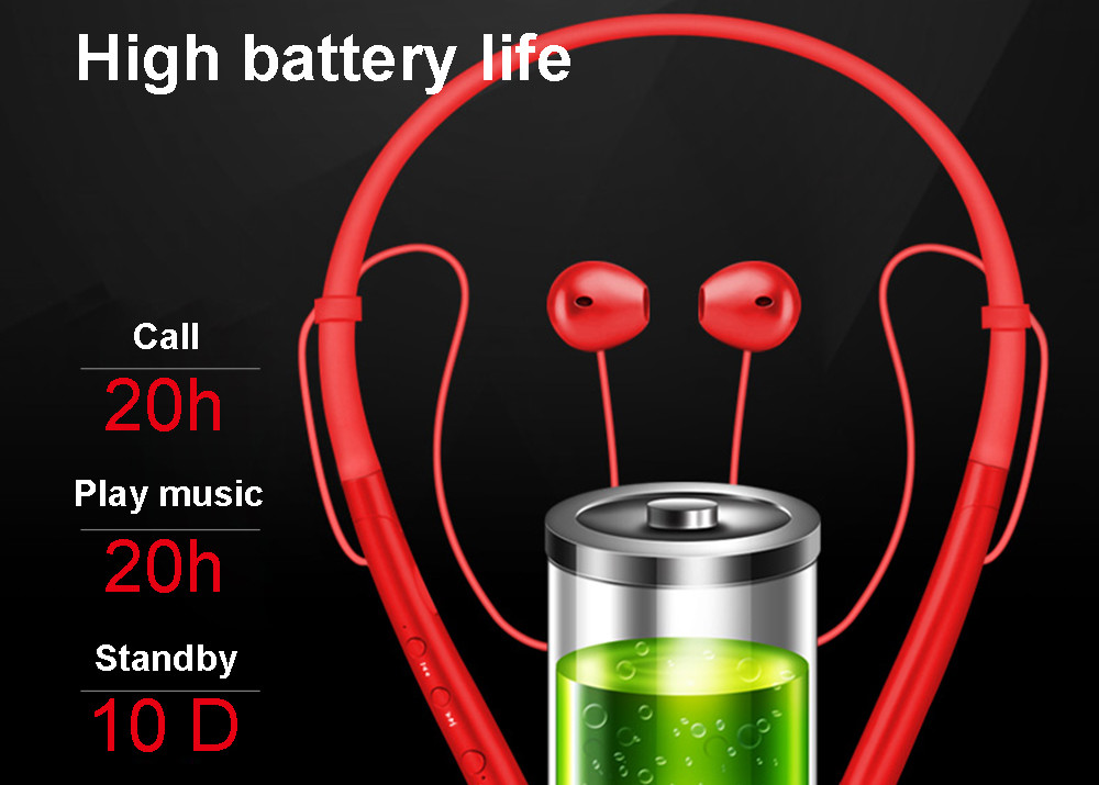 IPX5 Magnetic Sports Wifi Bluetooth Headphones In Ear For Running Hiking Biking