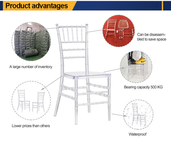 Couple Wedding Banquet Chairs With Cushion Stacked Disassembly 40x40x92cm