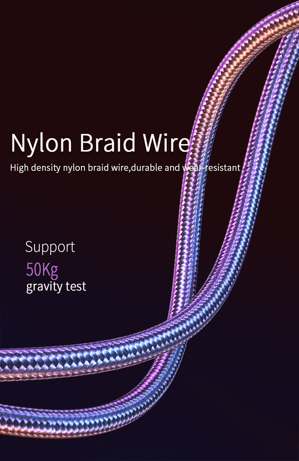 540 Degree Circular USB Magnetic Charging Cable Wire Rotating 3ft Length