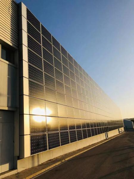 Customizable Energy Generating Glass Curtain Wall for Sustainable Building