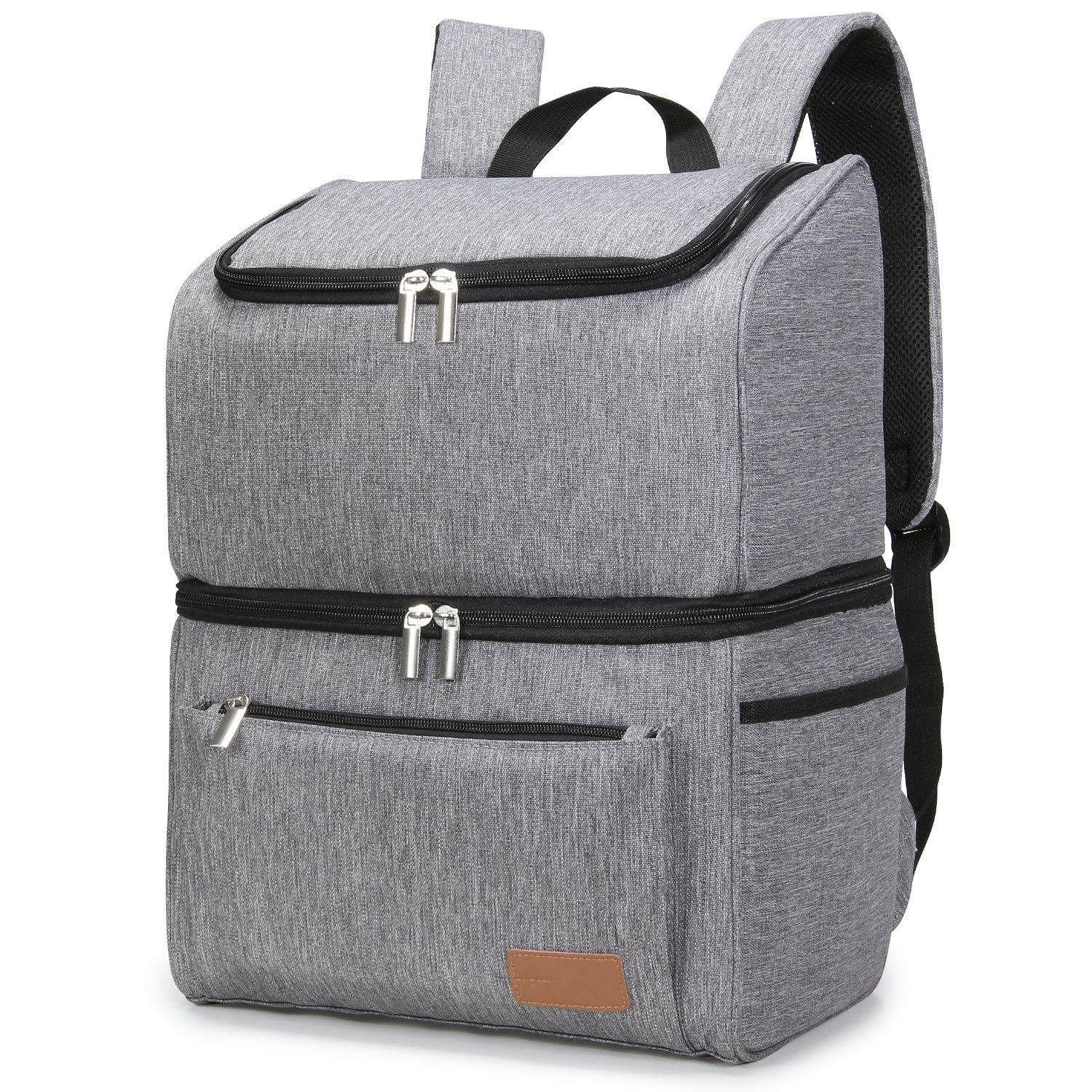 18L 34 Can Beer Cooler Backpack , Double Decker Insulated Backpack Lunch Box