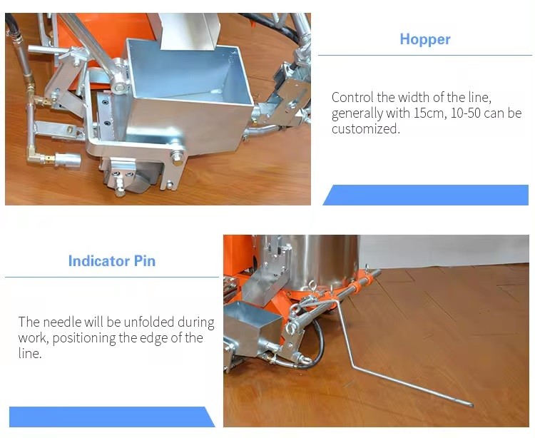 Power Driven Thermoplastic Road Marking Machine , Hand Push Road Line Marking Equipment