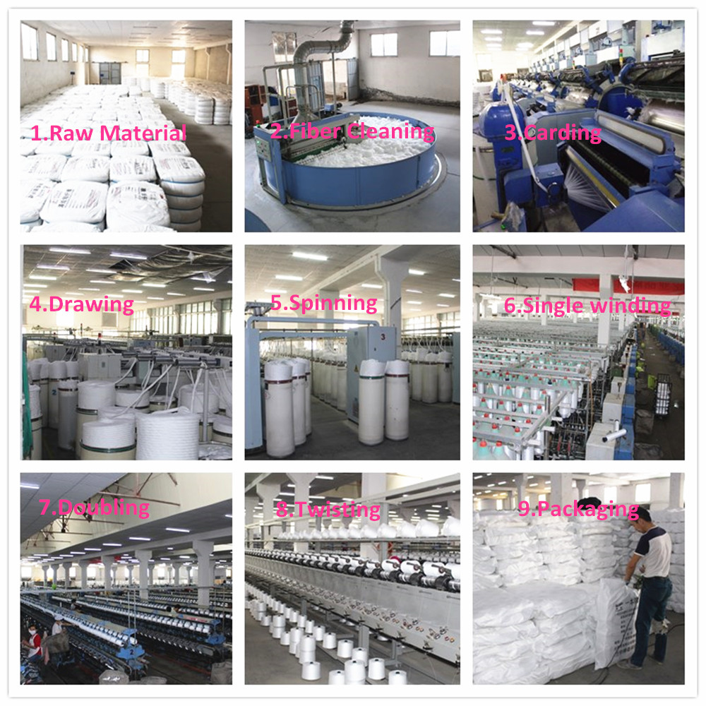 Raw White Bright Dyed Polyester Yarn , 100% Spun Polyester Sewing Thread