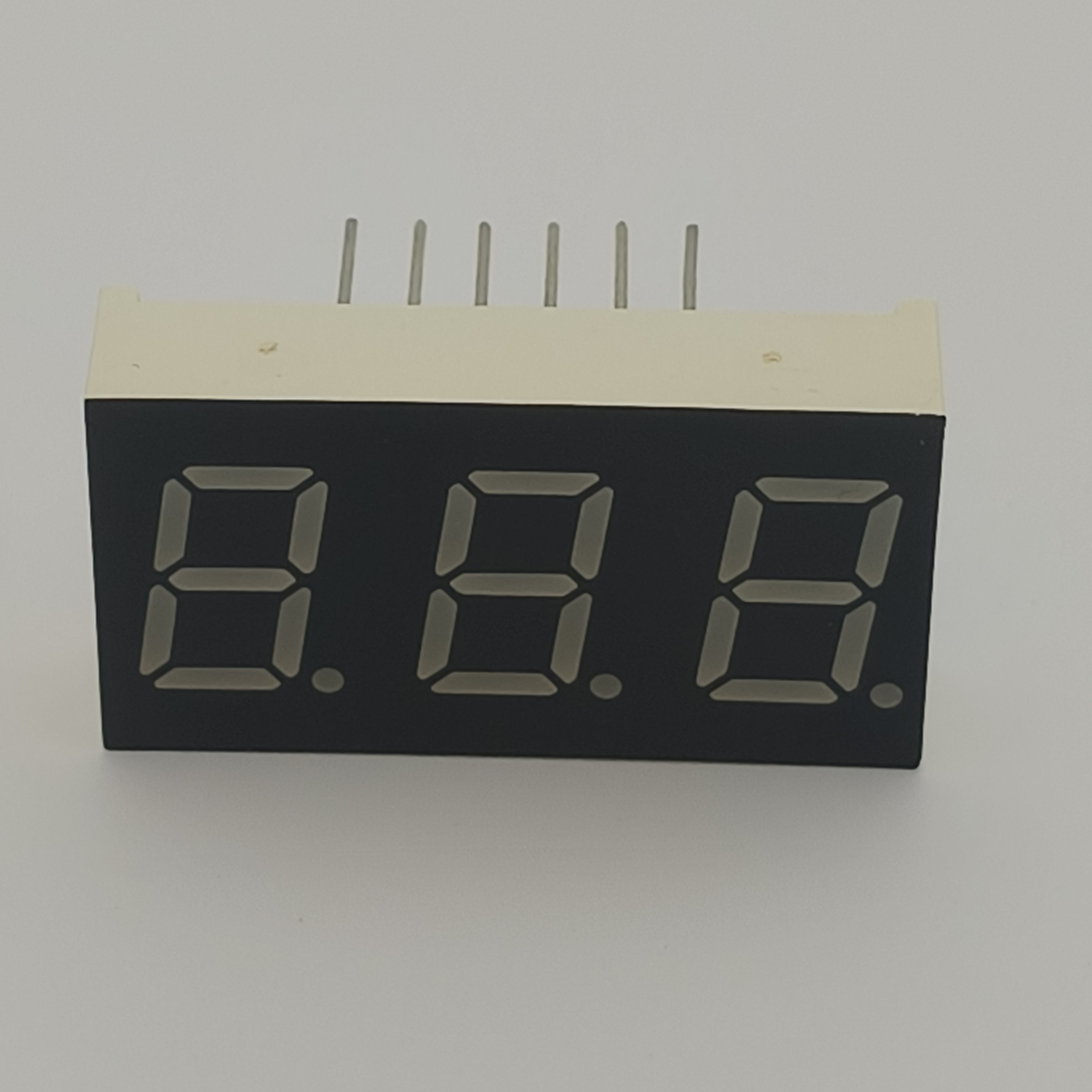 Triple Digit Pure Green 7 Segment LED Display Common Anode