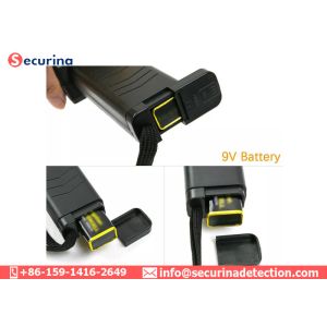Handheld Security Metal Detector Wand 9V Battery Power Supply With LED Alarming