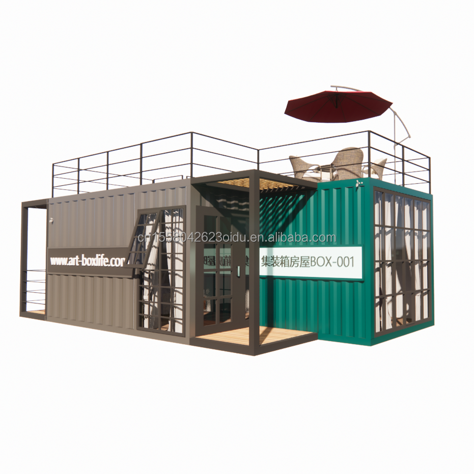 Customized Color Modern Fast Build Modular Prefab House Hotel Container Homes With Bathroom And Kitchen for Hotels