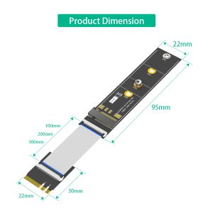 M.2 Key M to Key A+E Adapter with 10cm 15cm 25cm FPC Cables
