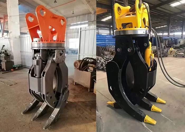 Excavator 10 ton-35 ton Hydraulic Grapple For Grabbing Stone Log