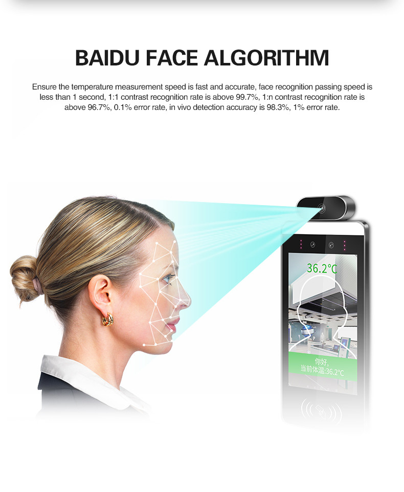 Intelligent Electronic Contactless Face Recognition Thermometer Scanner