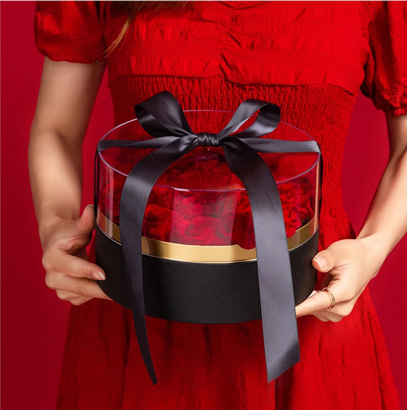 Valentine's Day and Mother's Day Gift Custom Heart-Shaped Flower Box with Rigid Boxes