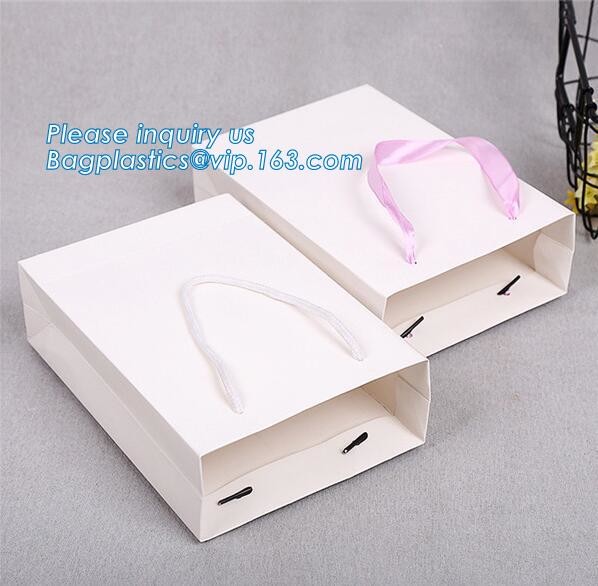 Luxury paper bags with handles Different Sizes,250gsm art paper shopping carrier bag custom printing with handle rope