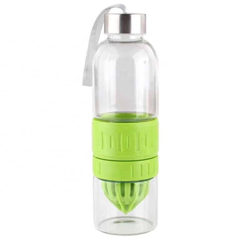 Easy Carry Outdoors 700ml Glass Infusion Water Bottle Bpa Free Tritan Reusable Glass Fruit Infuser Water Bottle Leak Proof Top And Wide Mouth