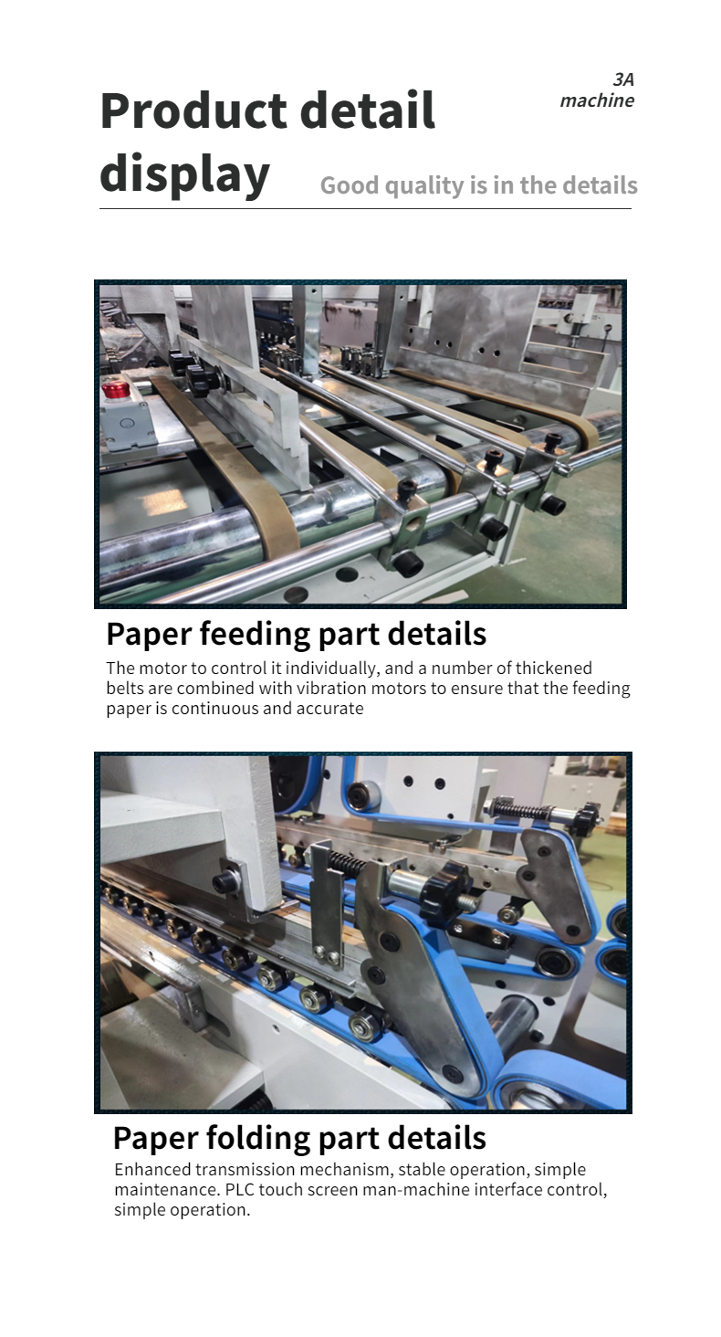 3ACQ*580D Glue Folder Machine In Printing Shops 1 Year Warranty