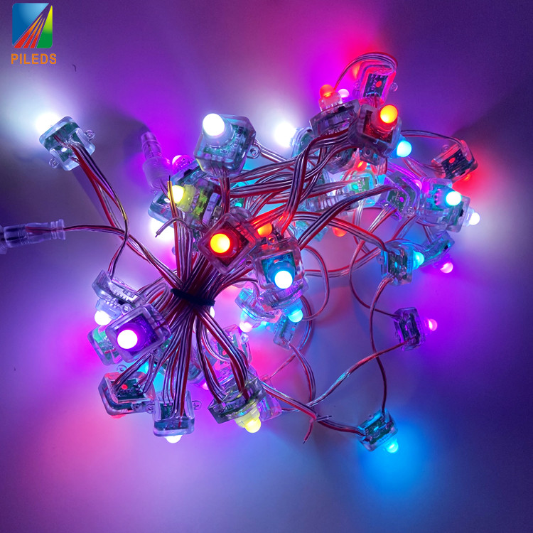 DC12V RGB WS2811 IP68 Waterproof LED Module 12mm Square LED String Pixel Point Lights for Outdoor Use