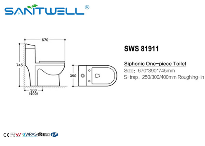 Bathroom American Standard Siphonic Toilet Supper Swirling SWS81911