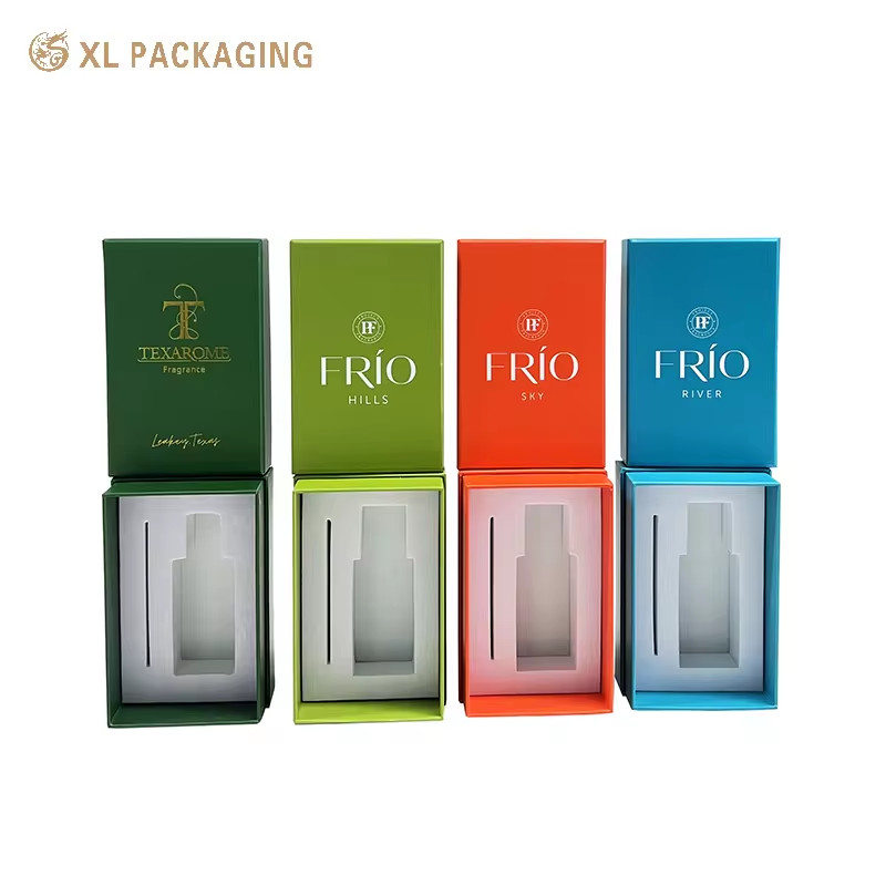 Gold Foil In Surface Perfume Paper Box Luxury Lid And Base Customized With Logo