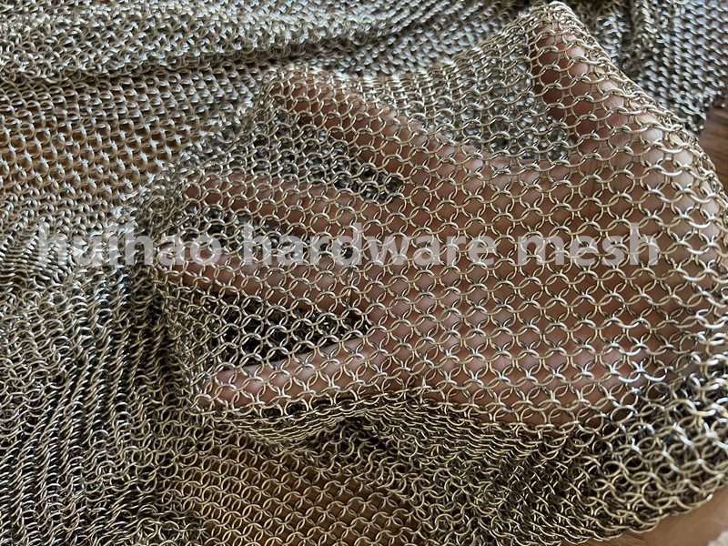 7mm Od Stainless Steel Mesh Curtain Chain Mail Small Ring For Wall
