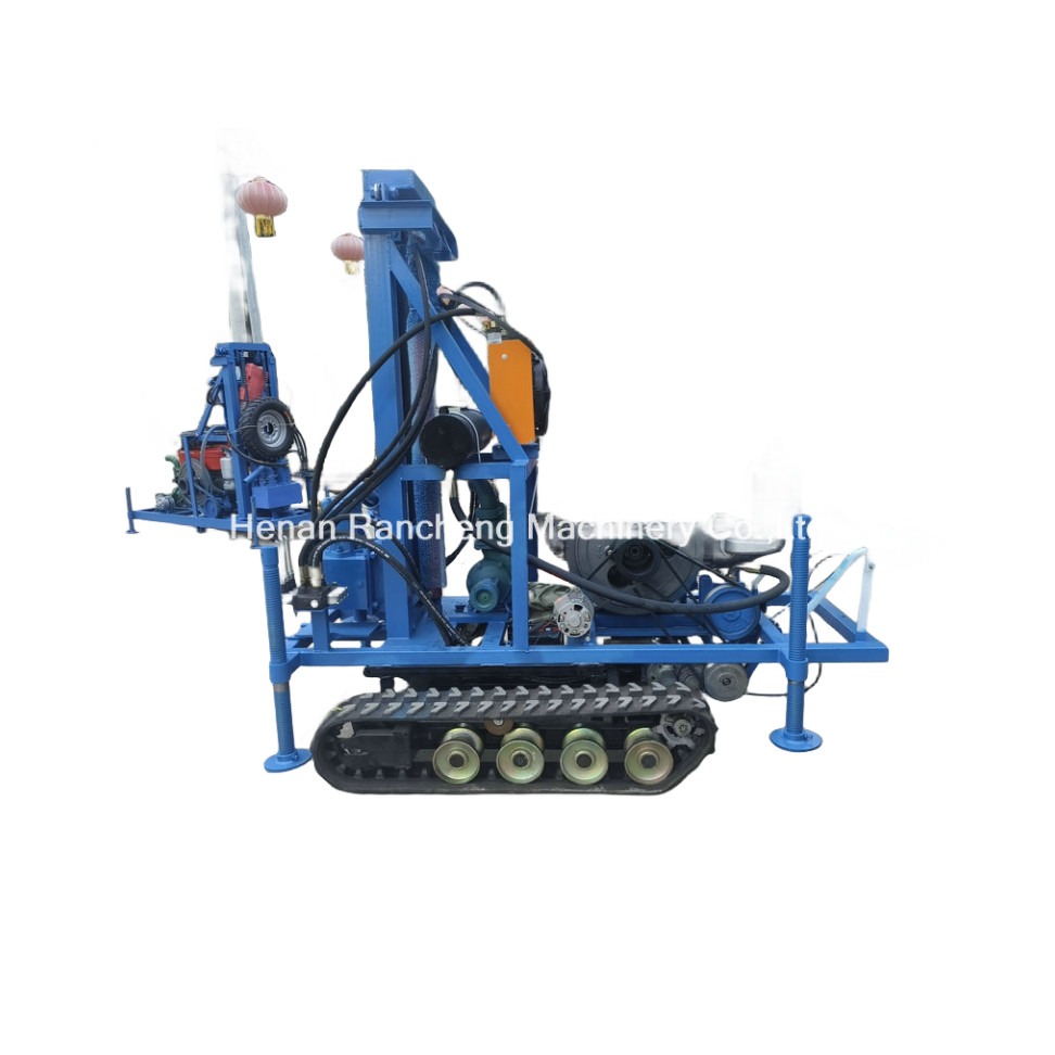 150m Depth 450mm Diameter Rubber Crawler Mounted Water Drilling Rig Wirh High Efficiency