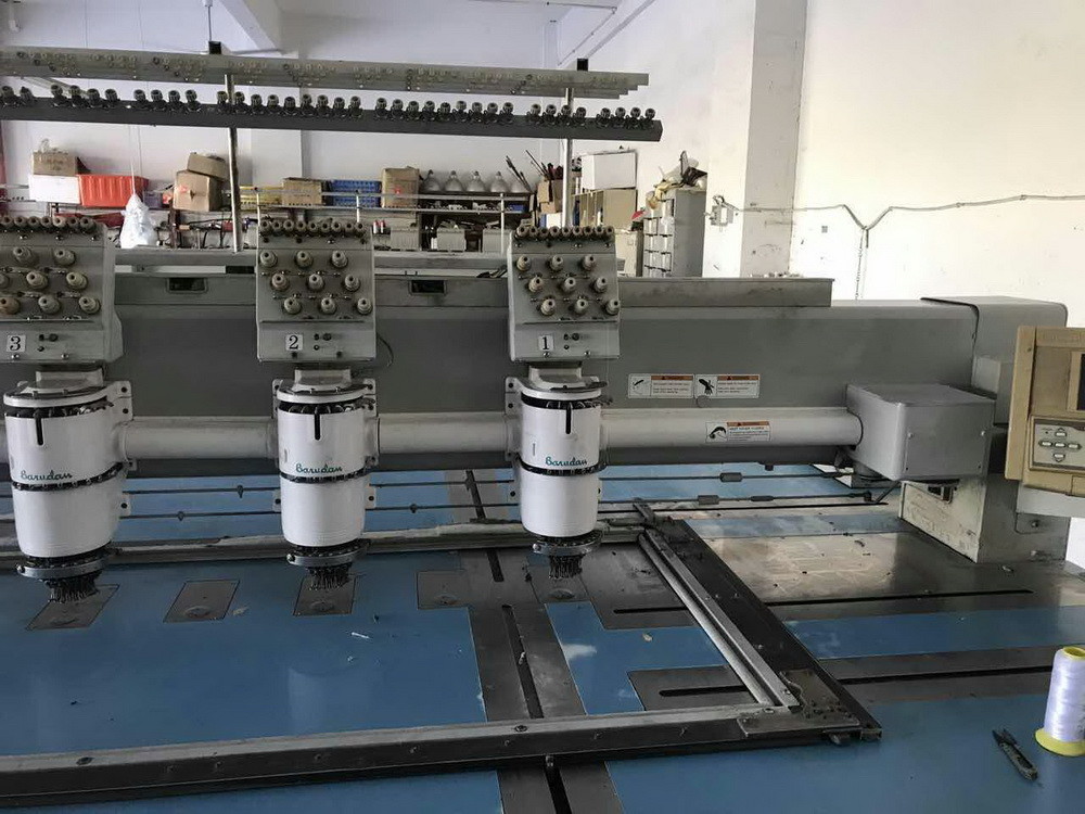 380V 50Hz Used Barudan Embroidery Machine 15 Heads Three Phases