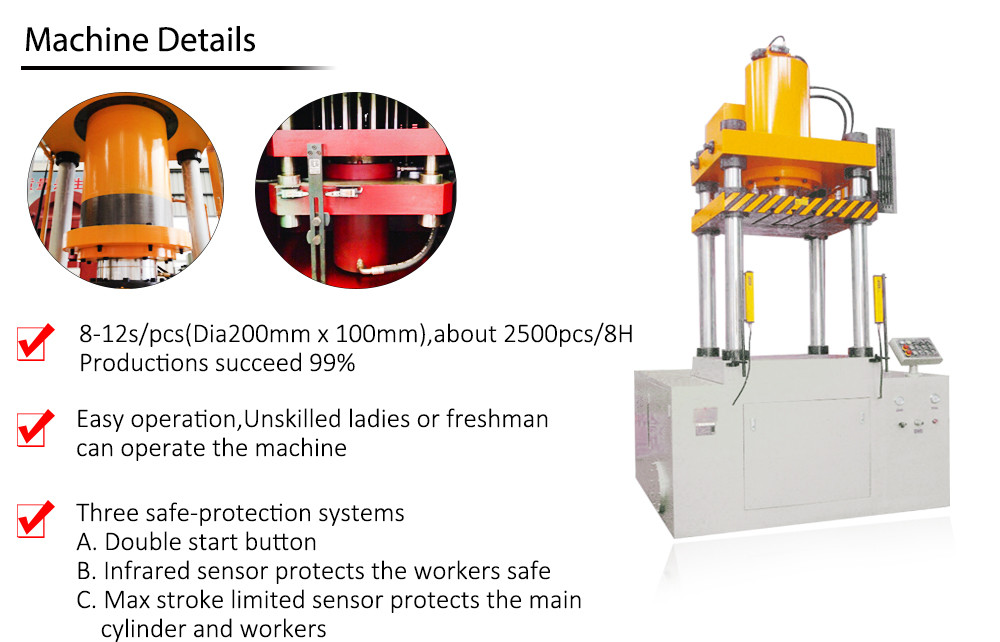 Hydraulic Oil Metal Pot Press Machine With SGS ISO Certification
