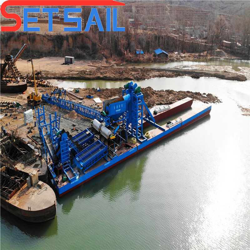 Bucket Chain River Mining Gold Dredge for River