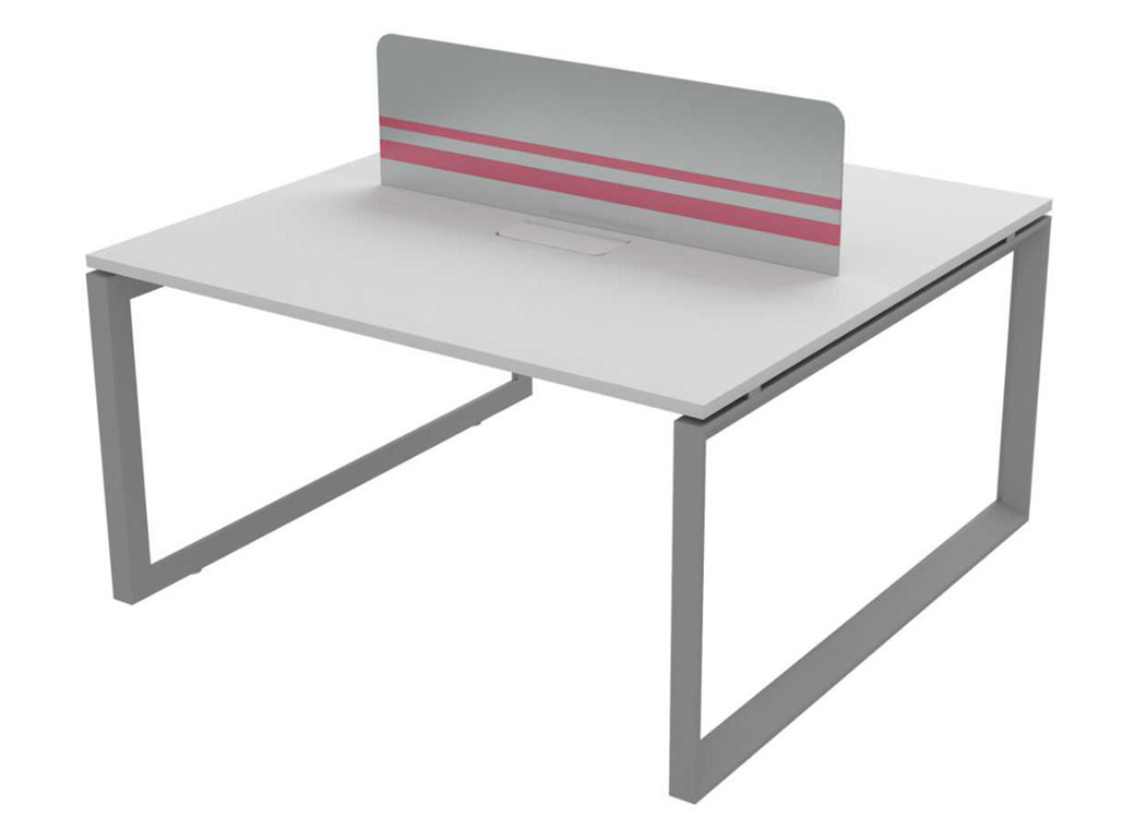 Employee Four Person Office Workstation Desk / Modular Workstation Table