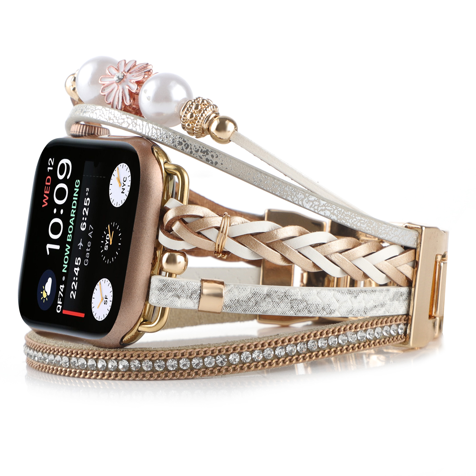 DHL.UPS.FEDEX.EMS Trendy Zou Chrysanthemum Decorative Smart Watch Band