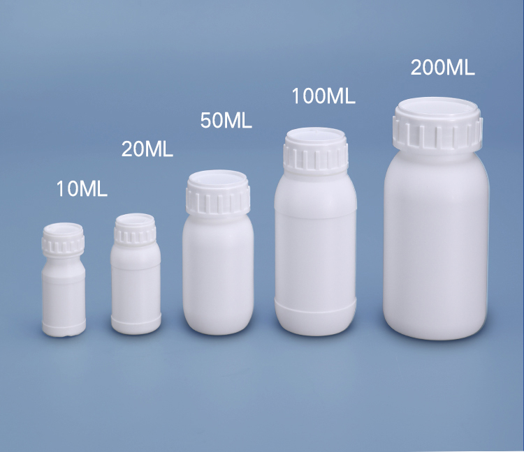 50ML Plastic Bottles EVOH Material White Empty Dispense Bottle For Bait Packaging In HDPE