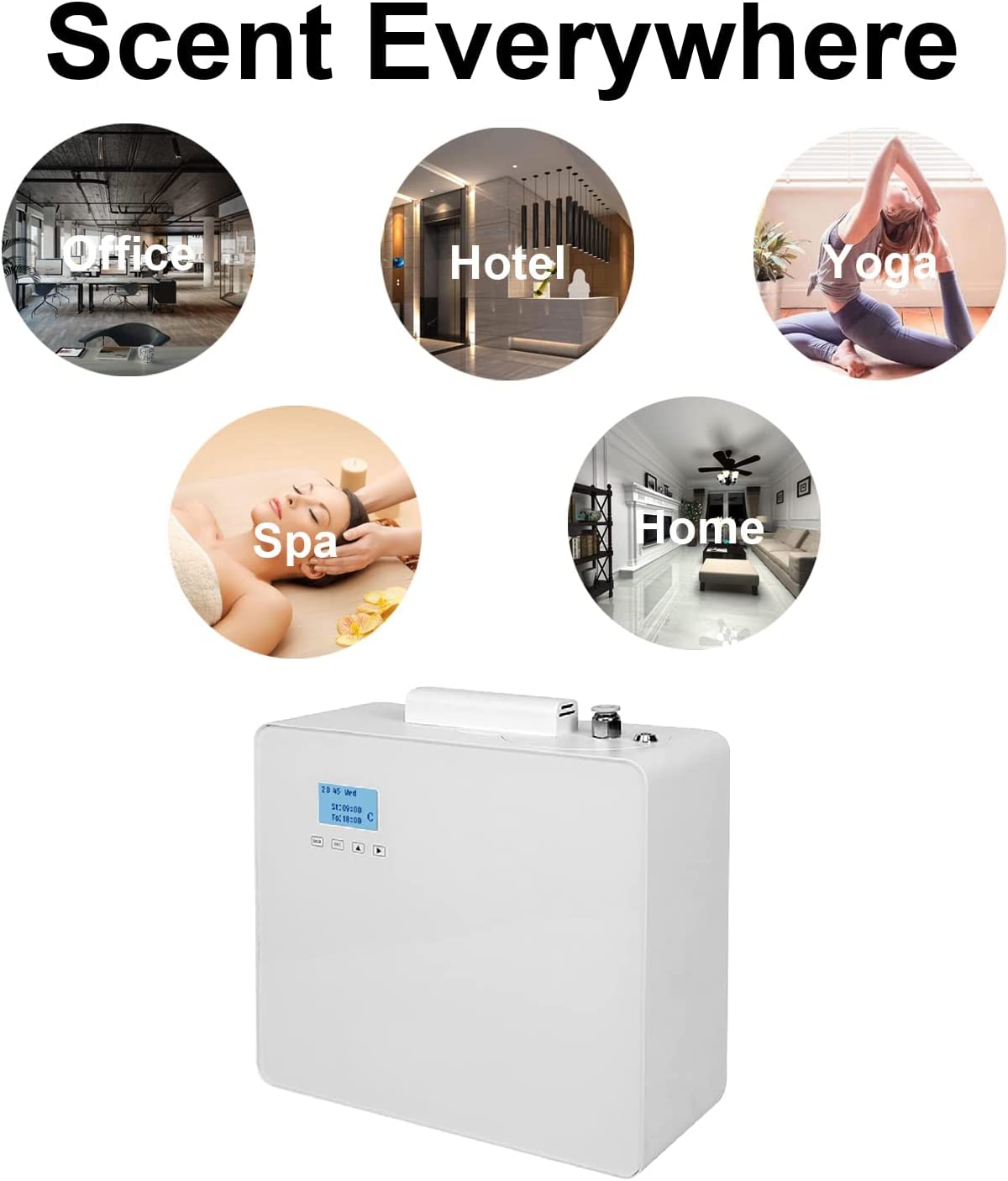 WIFI Intelligent Control Essential Oils Diffuser 800ML Large Capacity Commercial Hotel Waterless Electric Aroma Diffuser