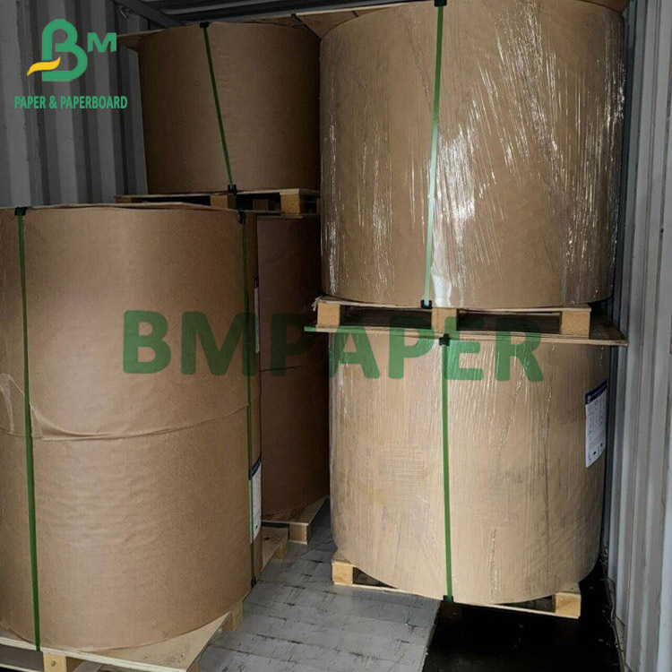 Brown / White Virgin Kraft Paper 90gram 102cm Wide For Cement Bags