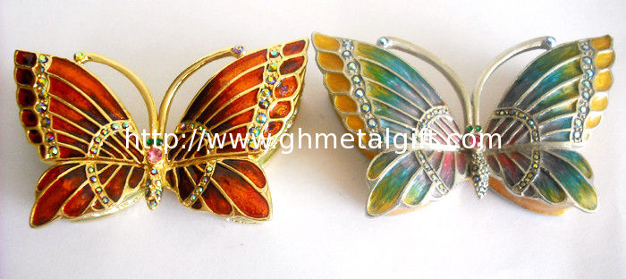 Hot sale cute butterfly shape jewelry box custom portable nice jewelry box