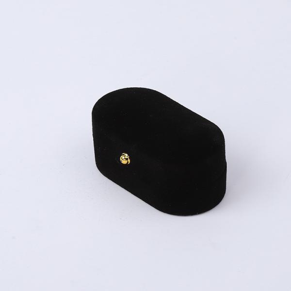 Personalized Custom Black Velvet Jewelry Packaging Wedding Engagement Double