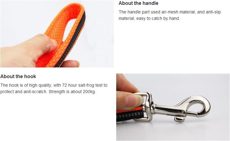 Fashionable Nylon Dog Leash , Reflective Waterproof Pet Dog Traction Belt
