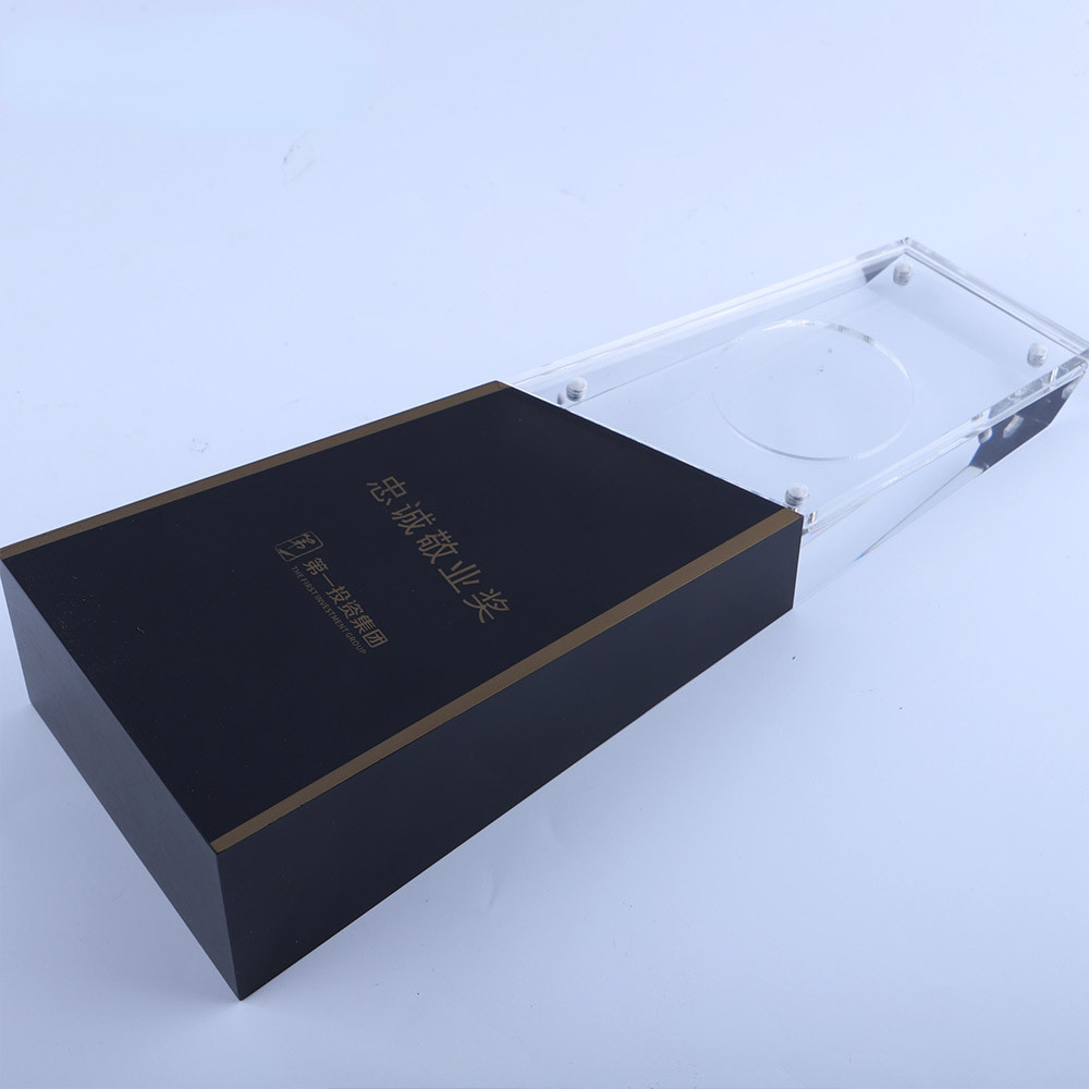 Wholesale Acrylic Block Plexiglass Trophy Stand Coin Collection For Business Recognition