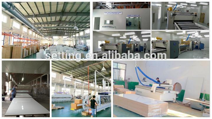 Pattern color acrylic sheet faced mdf for furniture or commercial decoration