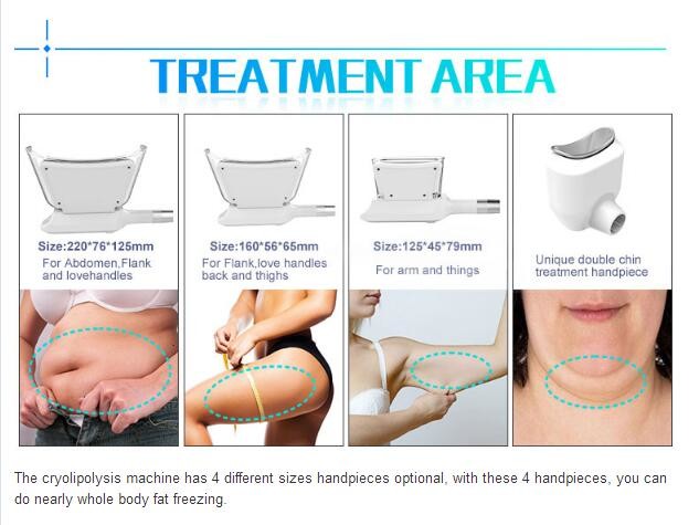 Best triple cooling system RF Vacuum cryotherapy cryolipolysis vacuum cavitation cryolipolysis 4 handles