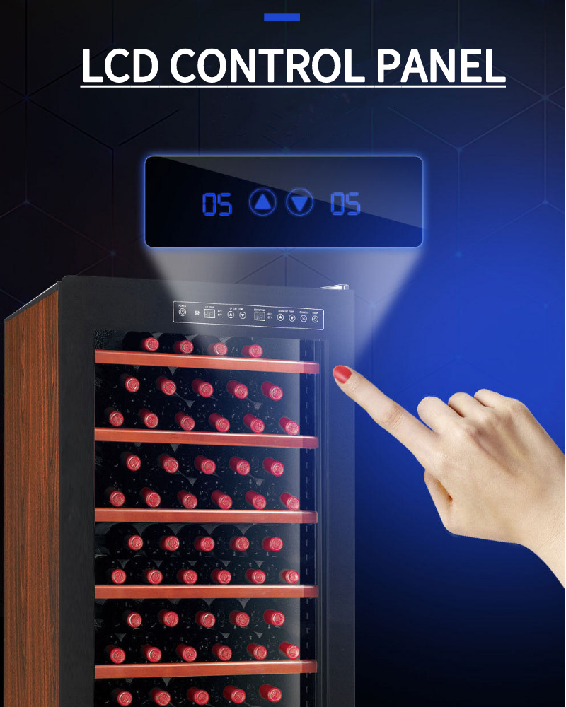 66-84 Bottles Red Wine Cooler Refrigerator Soundless Electric Powered