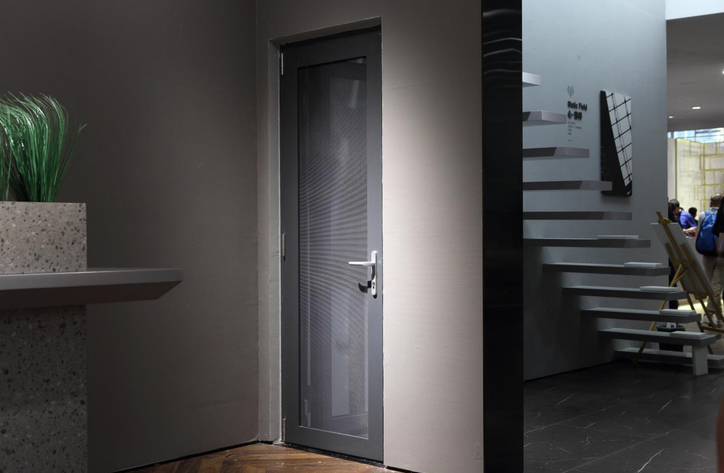 Wood Grain Aluminium Casement Door Aluminum Flush Casement Doors