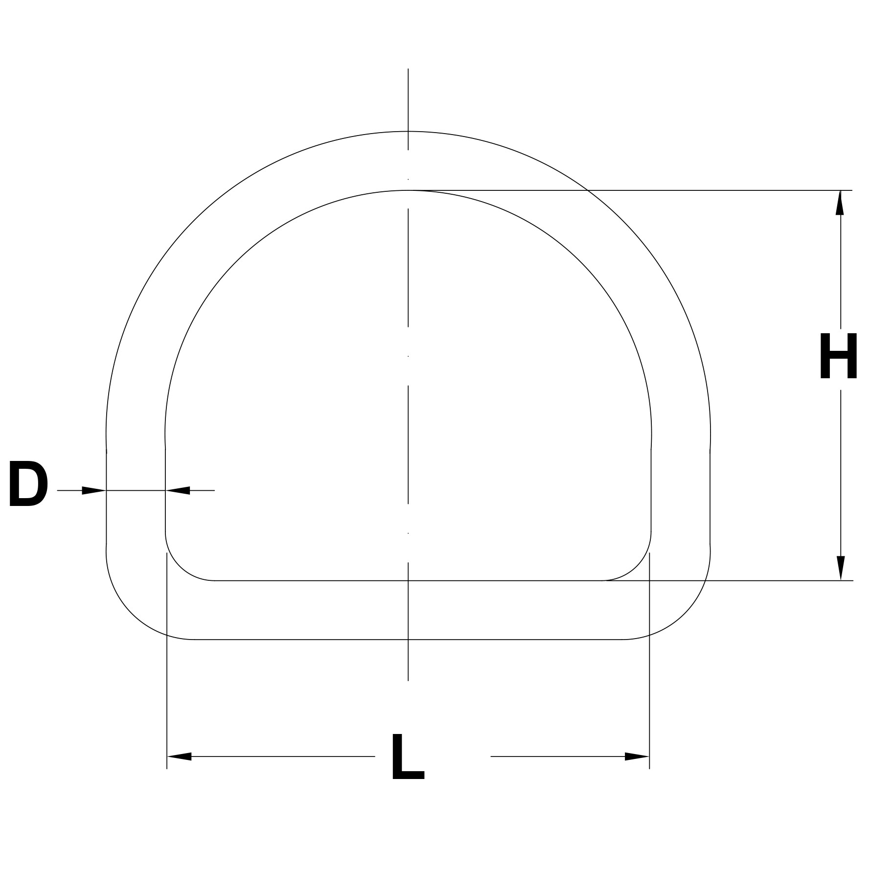 Welded Type Stainless Steel 304 D Ring For Anchoring Applications
