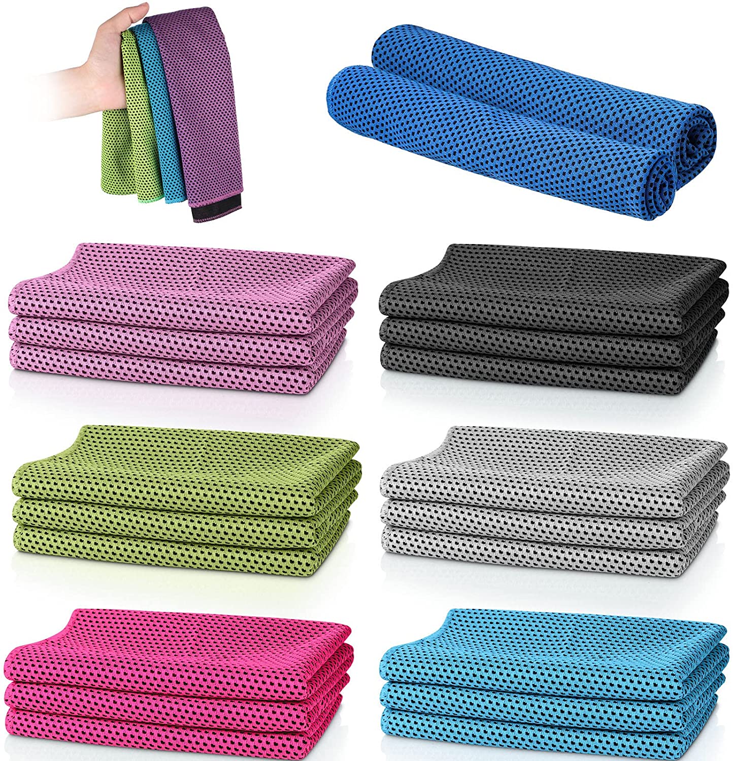 Logo Red Microfiber Sports Gym Instant Cooling Towel 30*100cm or Custom Size Red Color