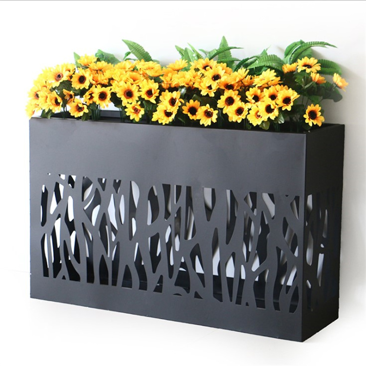 Custom hollow out flower pot extra large rectangular planter