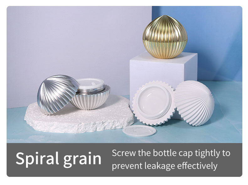 10g Cream Bottle Gold Silver Spherical Cream Cap for ABS Plastic Cosmetic Packaging Supplies
