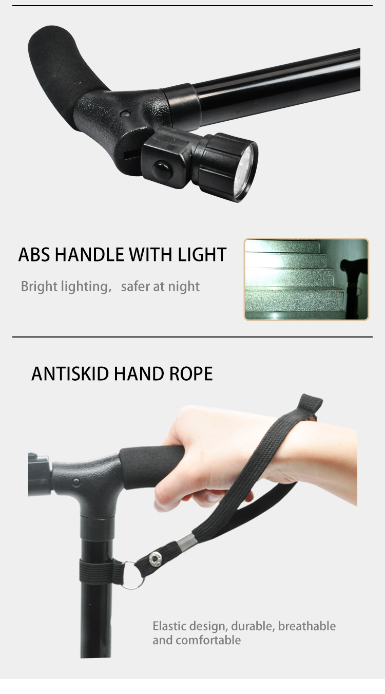 Wholesale Folding Walking Sticks Cane With Led Light For Elder Home Care