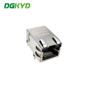 PA66 Shielded 6U ethernet rj45 connector 25.8mm Network Socket RJ45 With