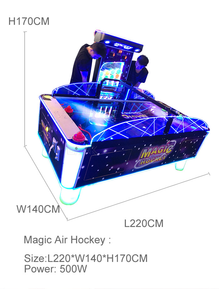 Arcade Magic Air Hockey Lottery Game Machine For Two Players Coin Operated