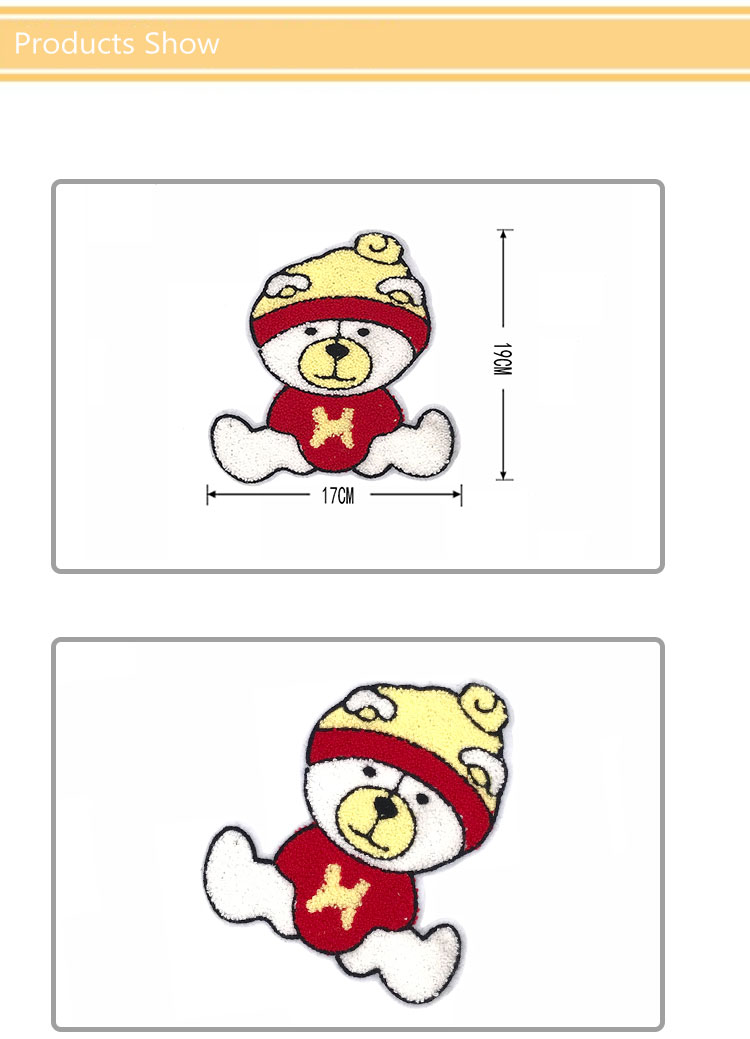 Exquisite Cute Bear Sew On Embroidered Patches Eco Friendly Any Color Available