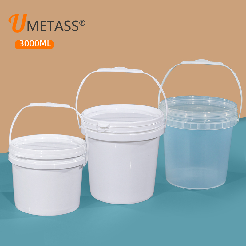 Round Shape 3L Food Grade PP Plastic Pails Customized Personalized Logo With Printed