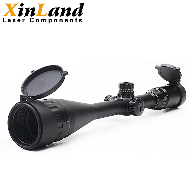 Mil Dot Reticle Laser Rifle Scopes Four Levels Illuminated With Shade Tube