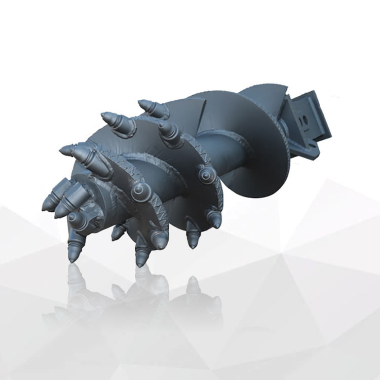 Rock Drilling Conical Auger Bucket Slag Single Auger With Flat Teeth For Gravel Layer