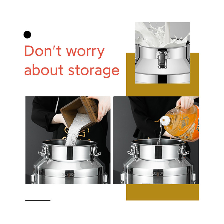 Mini 0.6mm 5 Litre Stainless Steel Milk Can Farm Transportation Container